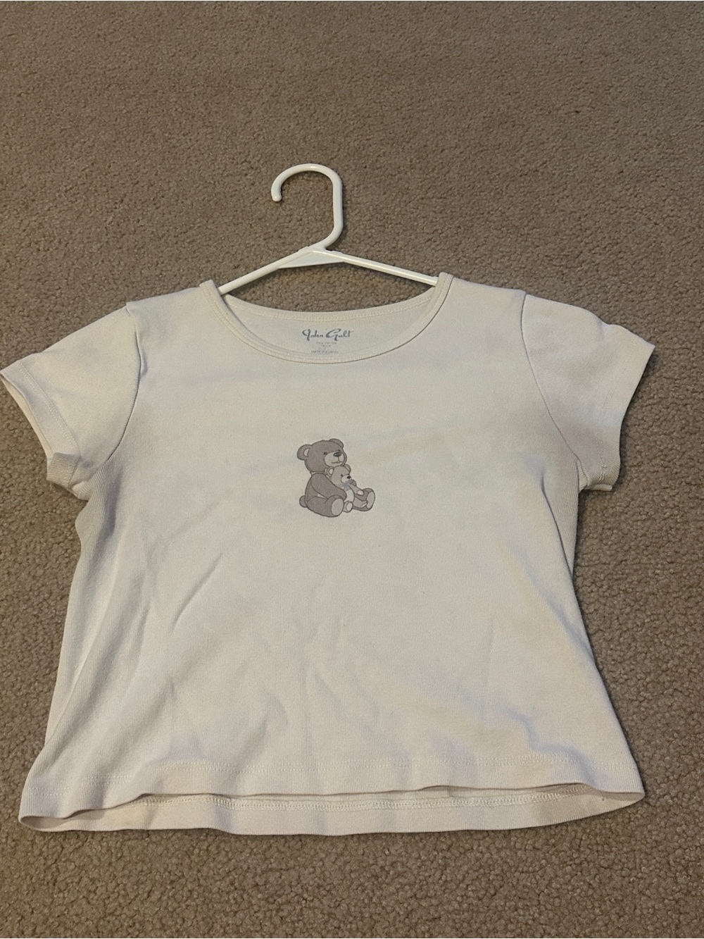 Brandy Melville Lilac Teddy Bear Short Sleeve Tee